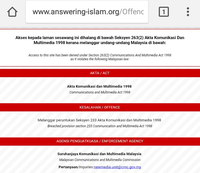 Answring Islam MCMC Offense Notice