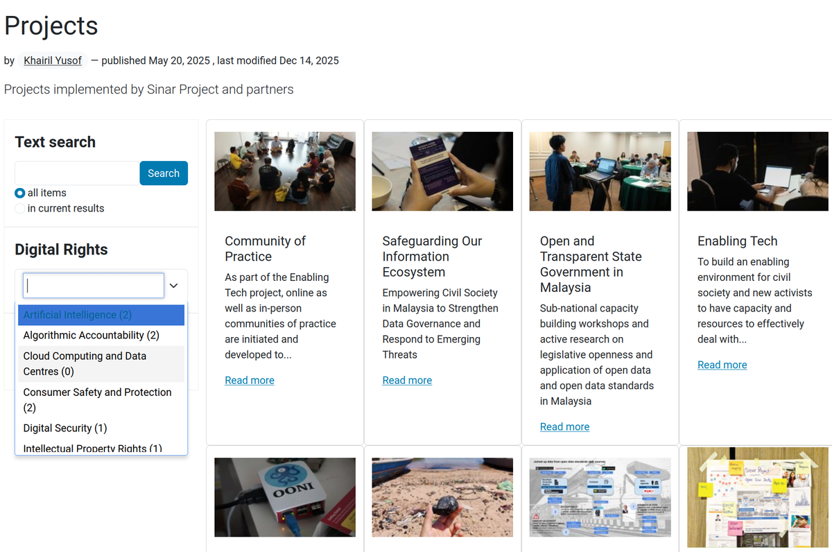 Sinar NGO Knowledge Sharing Online Platform Sinar Project