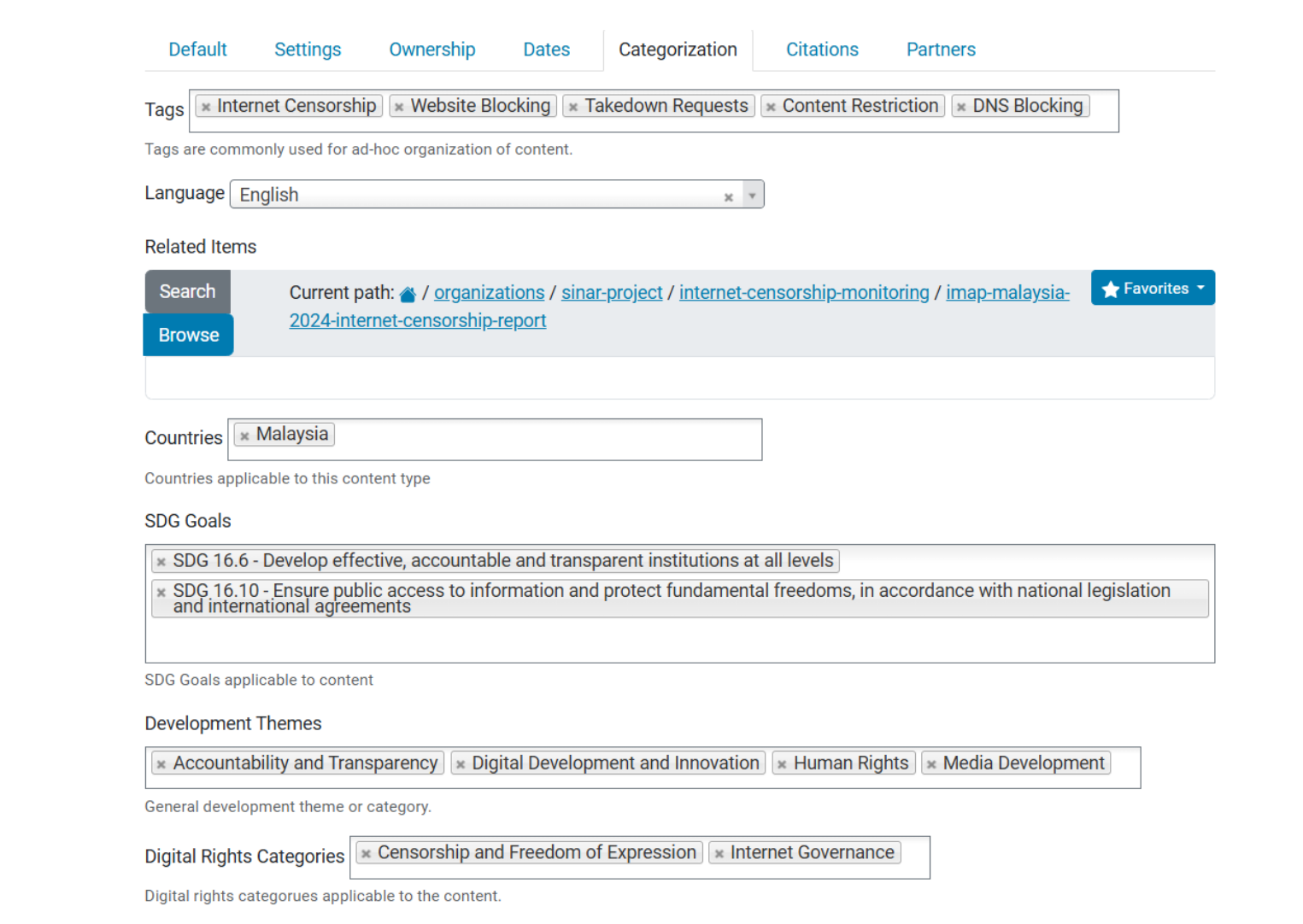Resource Tags Example