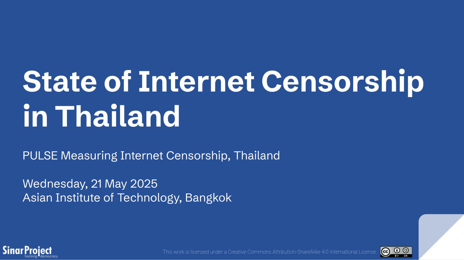 State of Internet Censorship in Thailand