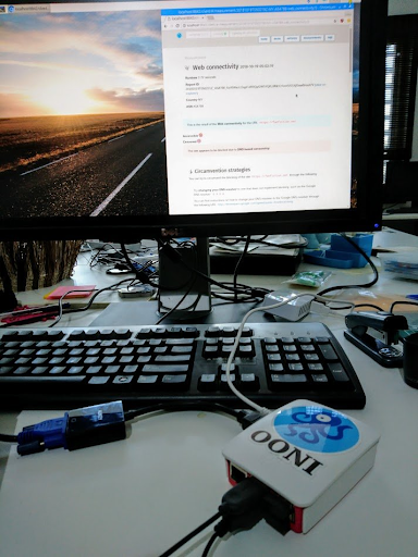 Raspberry Pi running Raspbian Desktop and OONI Probe.png